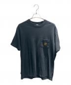 stussyステューシー）の古着「ポケTee Tシャツ」｜ブラック