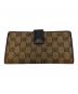 GUCCI (グッチ) インターロッキングG GGキャンバス 二つ折り長財布 0416 長財布 ブラウン：6000円