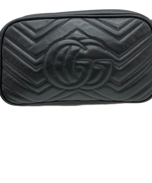 GUCCI（グッチ）GUCCI (グッチ) GGマーモントスモール カメラバッグ 486623 ショルダーバッグ ブラックの古着・服飾アイテム