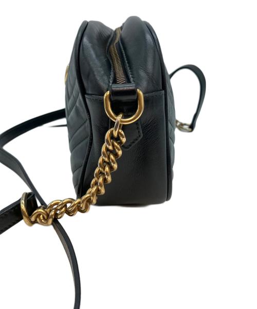 GUCCI（グッチ）GUCCI (グッチ) GGマーモントスモール カメラバッグ 486623 ショルダーバッグ ブラックの古着・服飾アイテム