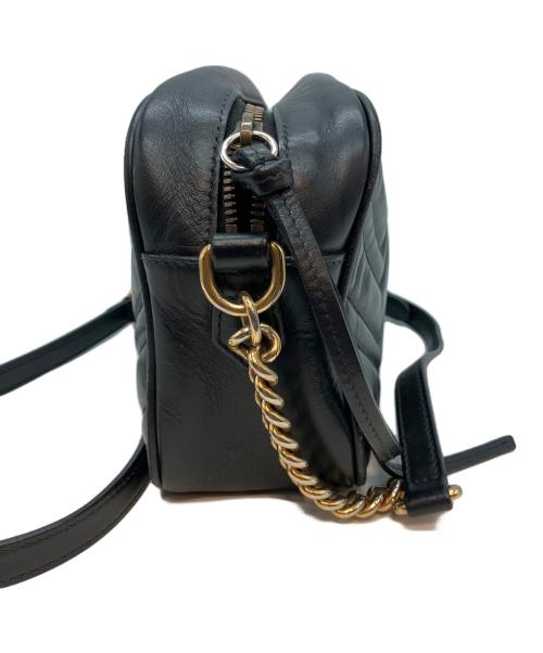 GUCCI（グッチ）GUCCI (グッチ) GGマーモントスモール カメラバッグ 486623 ショルダーバッグ ブラックの古着・服飾アイテム