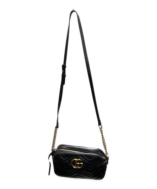 GUCCI（グッチ）GUCCI (グッチ) GGマーモントスモール カメラバッグ 486623 ショルダーバッグ ブラックの古着・服飾アイテム