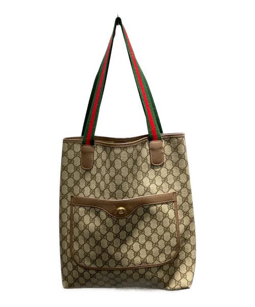 GUCCI（グッチ）GUCCI (グッチ) オールドグッチ トートバッグ ブラウンの古着・服飾アイテム