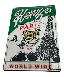 KENZO×VERDY（ケンゾー×ヴェルディ）の古着「MARKET STAMP BL-0274-FF5 レザーカードホルダー」｜ホワイト×グリーン