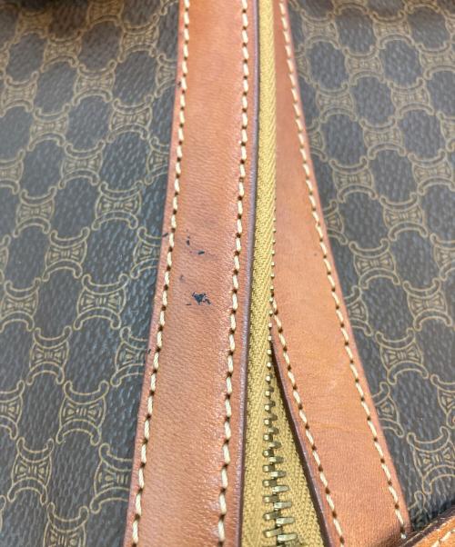 CELINE（セリーヌ）CELINE (セリーヌ) マカダム柄 ボストンバッグ ブラウンの古着・服飾アイテム