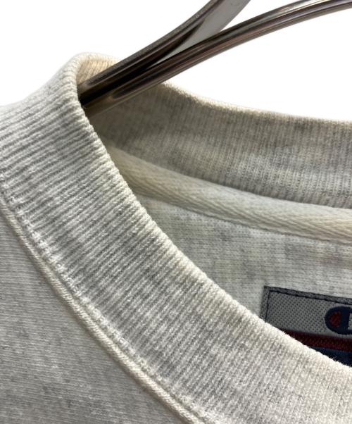 Champion（チャンピオン）Champion (チャンピオン) 古着 染み込みプリント ORIGINAL REVERSE WEAVE スウェット ライトグレー サイズ:Mの古着・服飾アイテム