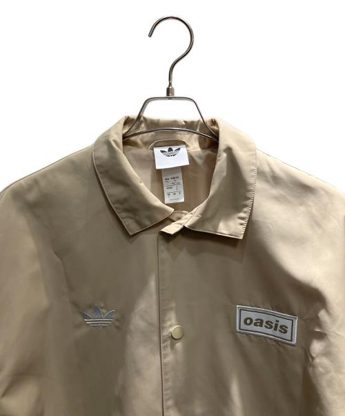 adidas（アディダス）adidas (アディダス) oasis (オアシス) コーチジャケット ベージュ サイズ:XXLの古着・服飾アイテム