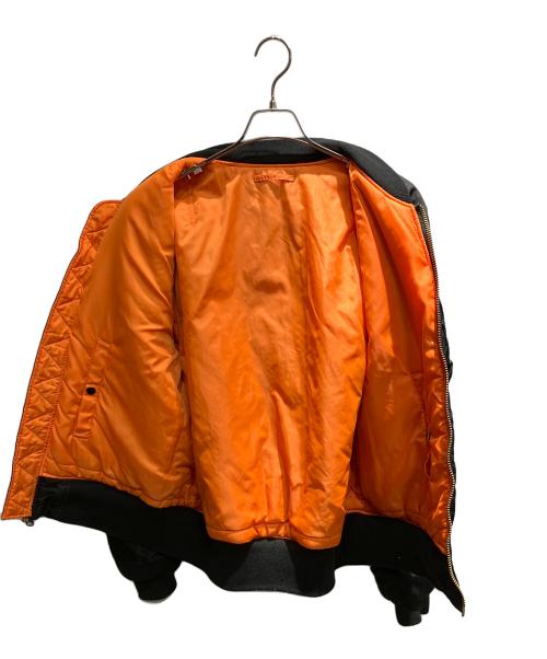 ALPHA INDUSTRIES（アルファインダストリーズ）ALPHA INDUSTRIES (アルファインダストリーズ) MA-1ジャケット ブラック×オレンジ サイズ:XLの古着・服飾アイテム