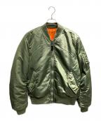 ALPHA INDUSTRIESアルファインダストリーズ）の古着「MA-1ジャケット」｜オリーブ×オレンジ
