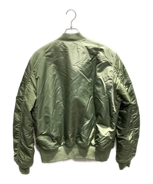 ALPHA INDUSTRIES（アルファインダストリーズ）ALPHA INDUSTRIES (アルファインダストリーズ) MA-1ジャケット オリーブ×オレンジ サイズ:XLの古着・服飾アイテム