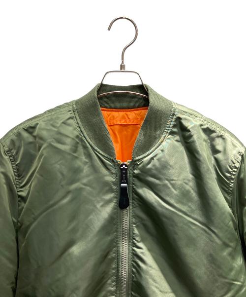 ALPHA INDUSTRIES（アルファインダストリーズ）ALPHA INDUSTRIES (アルファインダストリーズ) MA-1ジャケット オリーブ×オレンジ サイズ:XLの古着・服飾アイテム