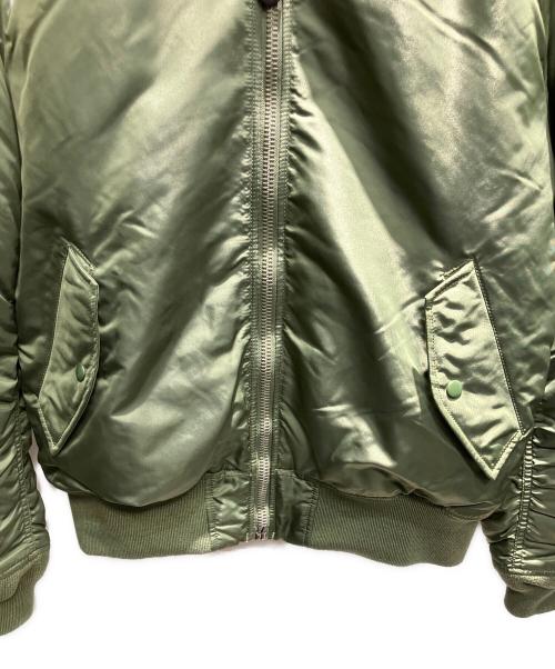 ALPHA INDUSTRIES（アルファインダストリーズ）ALPHA INDUSTRIES (アルファインダストリーズ) MA-1ジャケット オリーブ×オレンジ サイズ:XLの古着・服飾アイテム