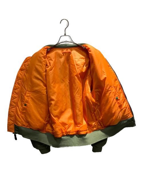 ALPHA INDUSTRIES（アルファインダストリーズ）ALPHA INDUSTRIES (アルファインダストリーズ) MA-1ジャケット オリーブ×オレンジ サイズ:XLの古着・服飾アイテム