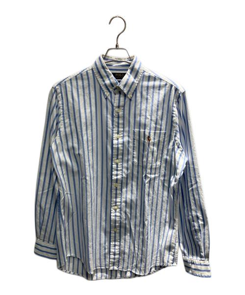 POLO RALPH LAUREN（ポロ・ラルフローレン）POLO RALPH LAUREN (ポロ・ラルフローレン) ストライプ 長袖シャツ スカイブルー サイズ:Mの古着・服飾アイテム