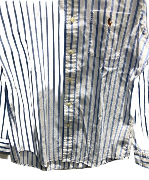 POLO RALPH LAUREN（ポロ・ラルフローレン）POLO RALPH LAUREN (ポロ・ラルフローレン) ストライプ 長袖シャツ スカイブルー サイズ:Mの古着・服飾アイテム