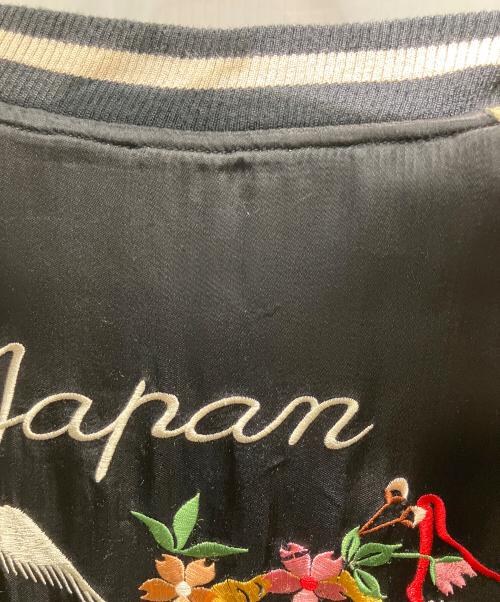 百花繚乱（ヒャッカリョウラン）百花繚乱 (ヒャッカリョウラン) リバーシブルスカジャン カーキ×ブラック サイズ:Lの古着・服飾アイテム