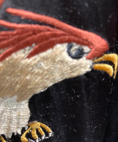 百花繚乱（ヒャッカリョウラン）百花繚乱 (ヒャッカリョウラン) リバーシブルスカジャン カーキ×ブラック サイズ:Lの古着・服飾アイテム