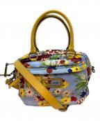MIU MIUミュウミュウ）の古着「フラワープリント 2wayハンドバッグ」｜ライトブルー
