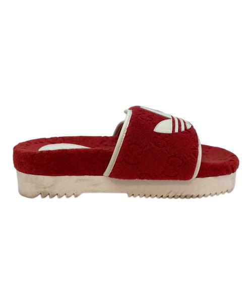 adidas（アディダス）adidas (アディダス) GUCCI (グッチ) GG プラットフォーム サンダル サンダル レッド×ホワイト サイズ:38の古着・服飾アイテム