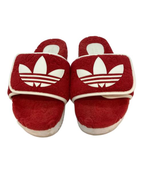 adidas（アディダス）adidas (アディダス) GUCCI (グッチ) GG プラットフォーム サンダル サンダル レッド×ホワイト サイズ:38の古着・服飾アイテム