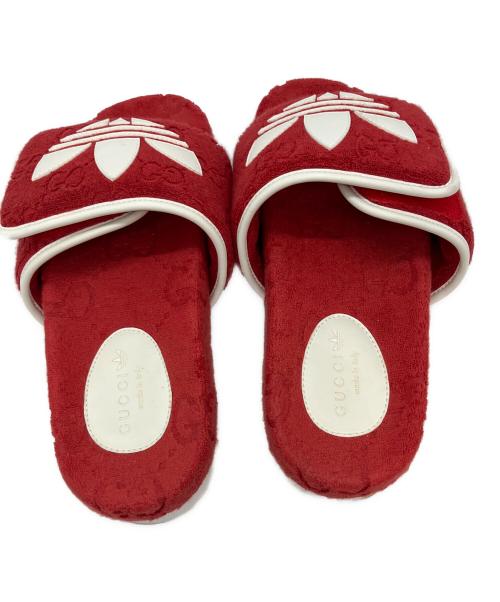 adidas（アディダス）adidas (アディダス) GUCCI (グッチ) GG プラットフォーム サンダル サンダル レッド×ホワイト サイズ:38の古着・服飾アイテム