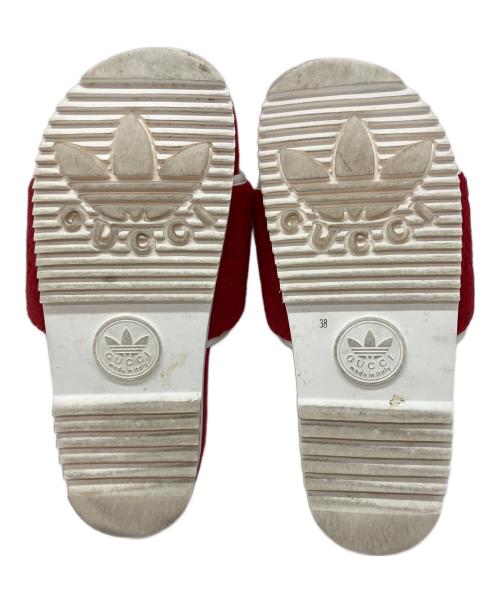 adidas（アディダス）adidas (アディダス) GUCCI (グッチ) GG プラットフォーム サンダル サンダル レッド×ホワイト サイズ:38の古着・服飾アイテム