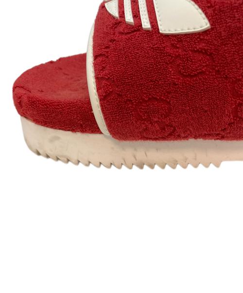 adidas（アディダス）adidas (アディダス) GUCCI (グッチ) GG プラットフォーム サンダル サンダル レッド×ホワイト サイズ:38の古着・服飾アイテム