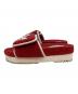 adidas (アディダス) GUCCI (グッチ) GG プラットフォーム サンダル サンダル レッド×ホワイト サイズ:38：25000円