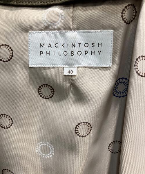 MACKINTOSH PHILOSOPHY（マッキントッシュ フィロソフィー）MACKINTOSH PHILOSOPHY (マッキントッシュ フィロソフィー) ライナー付ステンカラーコート オリーブ サイズ:40の古着・服飾アイテム