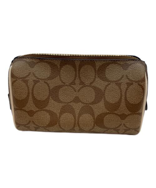 COACH（コーチ）COACH (コーチ) シグネチャー ポーチ ブラウンの古着・服飾アイテム