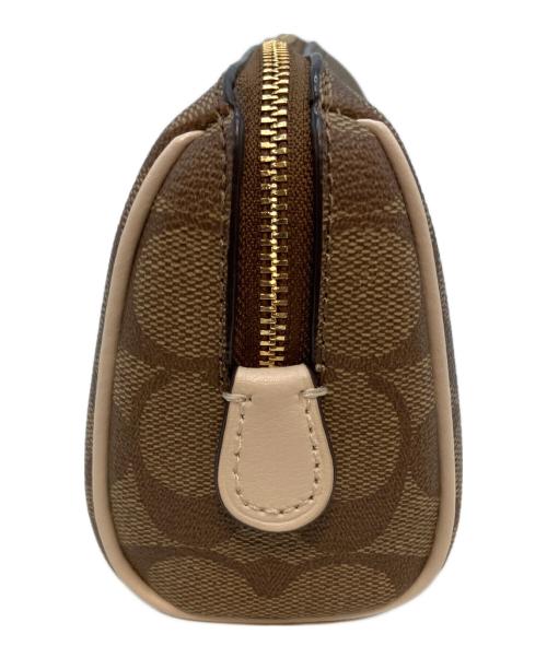 COACH（コーチ）COACH (コーチ) シグネチャー ポーチ ブラウンの古着・服飾アイテム