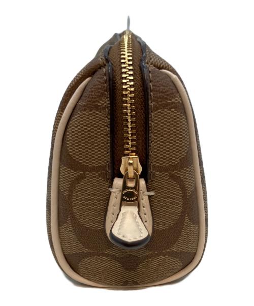 COACH（コーチ）COACH (コーチ) シグネチャー ポーチ ブラウンの古着・服飾アイテム