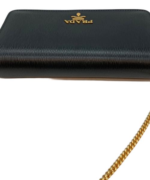 PRADA（プラダ）PRADA (プラダ) サフィアーノ VITELLO MOVE 62D チェーンショルダーバッグ ブラックの古着・服飾アイテム
