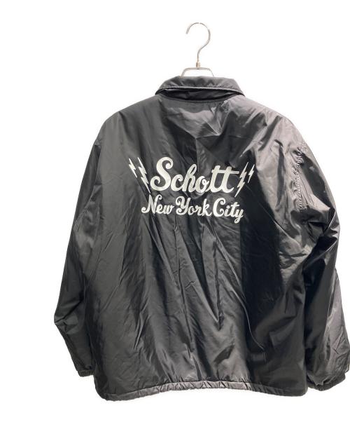 Schott（ショット）Schott (ショット) バックロゴナイロンコーチジャケット ブラック サイズ:Lの古着・服飾アイテム