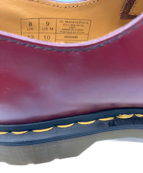 Dr.Martens（ドクターマーチン）Dr.Martens (ドクターマーチン) 3ホールシューズ ワインレッド サイズ:UK8の古着・服飾アイテム