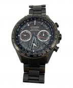 CITIZENシチズン）の古着「アテッサ 電波ソーラー F950-T026664 SSブレスレット腕時計」｜ブラック