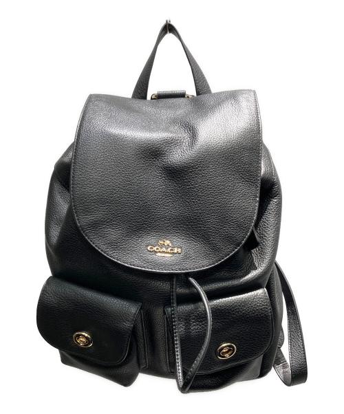 COACH（コーチ）COACH (コーチ) ペブルド レザー ビリー バックパック バッグ ブラックの古着・服飾アイテム