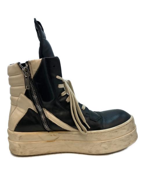 RICK OWENS（リックオウエンス）RICK OWENS (リックオウエンス) MEGA BUMPER GEOBASKET ハイカットスニーカー ホワイト×ブラック サイズ:42の古着・服飾アイテム