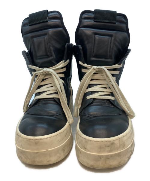 RICK OWENS（リックオウエンス）RICK OWENS (リックオウエンス) MEGA BUMPER GEOBASKET ハイカットスニーカー ホワイト×ブラック サイズ:42の古着・服飾アイテム