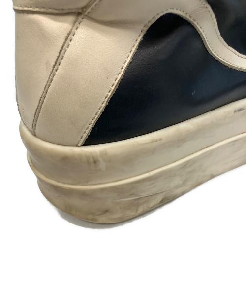 RICK OWENS（リックオウエンス）RICK OWENS (リックオウエンス) MEGA BUMPER GEOBASKET ハイカットスニーカー ホワイト×ブラック サイズ:42の古着・服飾アイテム