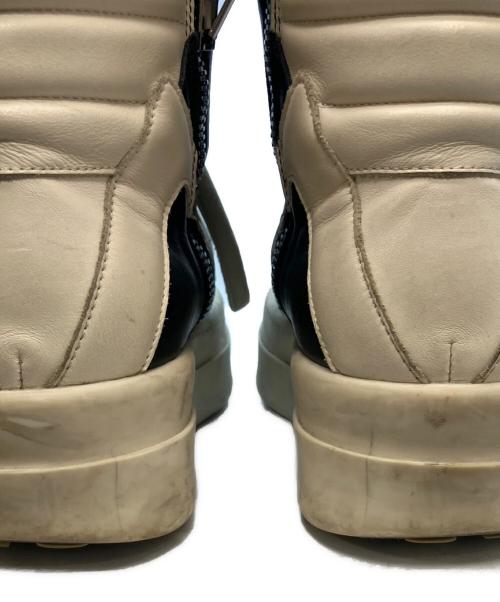 RICK OWENS（リックオウエンス）RICK OWENS (リックオウエンス) MEGA BUMPER GEOBASKET ハイカットスニーカー ホワイト×ブラック サイズ:42の古着・服飾アイテム
