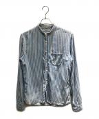 LEVI'S MADE&CRAFTEDリーバイスメイドクラフテッド）の古着「古着 長袖シャツ」｜スカイブルー×レッド