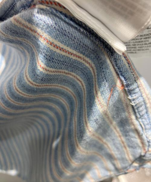 LEVI'S MADE&CRAFTED（リーバイスメイドクラフテッド）LEVI'S MADE&CRAFTED (リーバイスメイドクラフテッド) 古着 長袖シャツ スカイブルー×レッド サイズ:1の古着・服飾アイテム