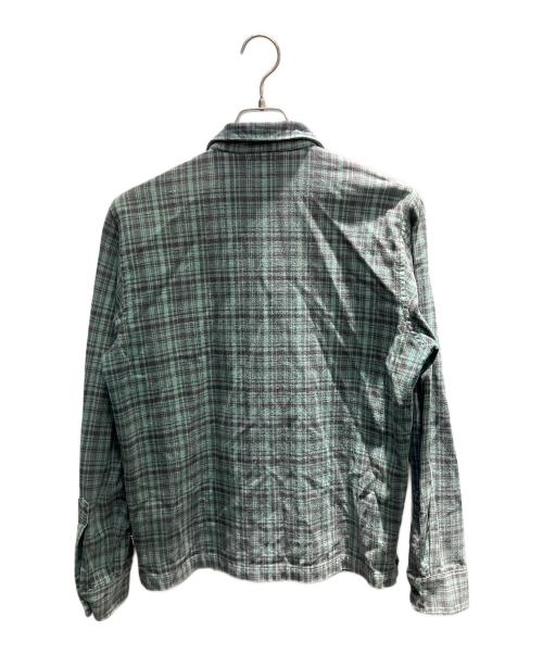 stussy（ステューシー）stussy (ステューシー) 00‘s 長袖シャツ グリーン×ネイビー サイズ:Sの古着・服飾アイテム