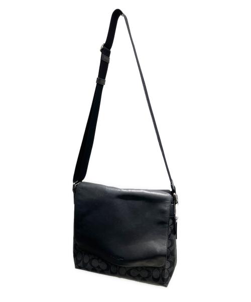COACH（コーチ）COACH (コーチ) シグネチャー ショルダーバッグ ブラックの古着・服飾アイテム