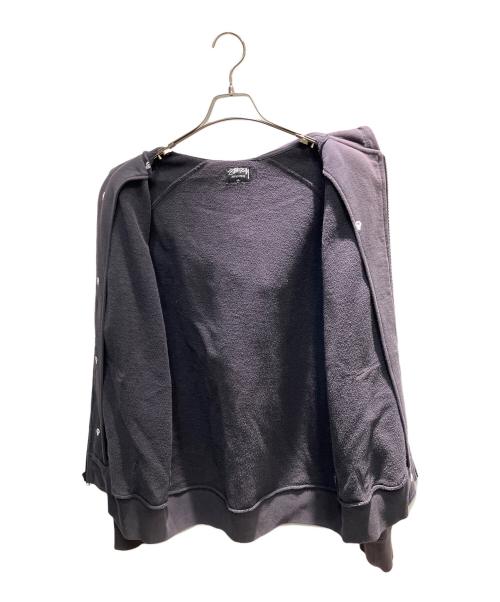stussy（ステューシー）stussy (ステューシー) スカル総柄ジップパーカー ジップパーカー グレー サイズ:Mの古着・服飾アイテム