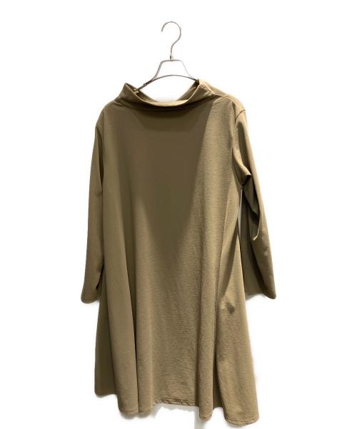 慈雨（ジウ）慈雨 (ジウ) 長袖ワンピース ブラウン サイズ:40の古着・服飾アイテム