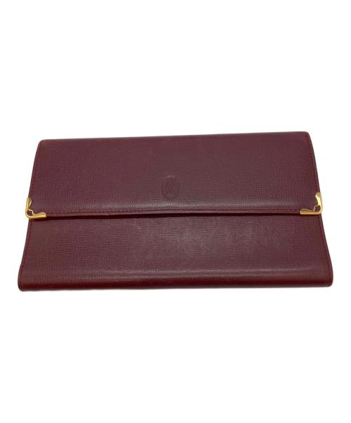 Cartier（カルティエ）Cartier (カルティエ) マストライン FL125634L 3つ折り財布 ボルドーの古着・服飾アイテム