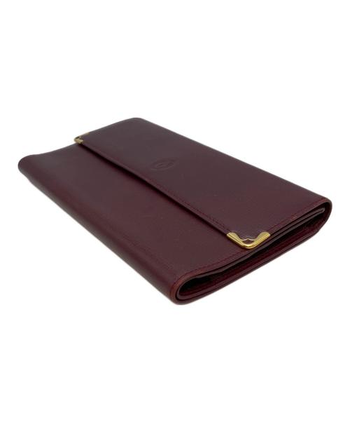 Cartier（カルティエ）Cartier (カルティエ) マストライン FL125634L 3つ折り財布 ボルドーの古着・服飾アイテム