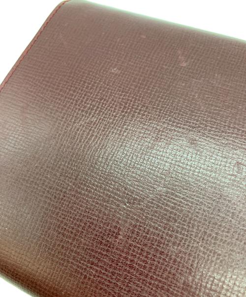 Cartier（カルティエ）Cartier (カルティエ) マストライン FL125634L 3つ折り財布 ボルドーの古着・服飾アイテム